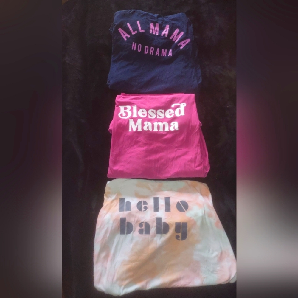 Set of 3 Time and Tru Maternity T-Shirts (L)